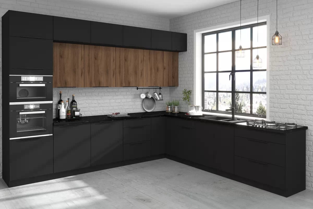 Kuchynská dolná skrinka Armonza 60ZL so zásuvkou pod umývadlo - čierny mat Skrinka Kuchynská dolná Armonza 60ZL 1S z szuflada pod umývadlo - Čierny mat