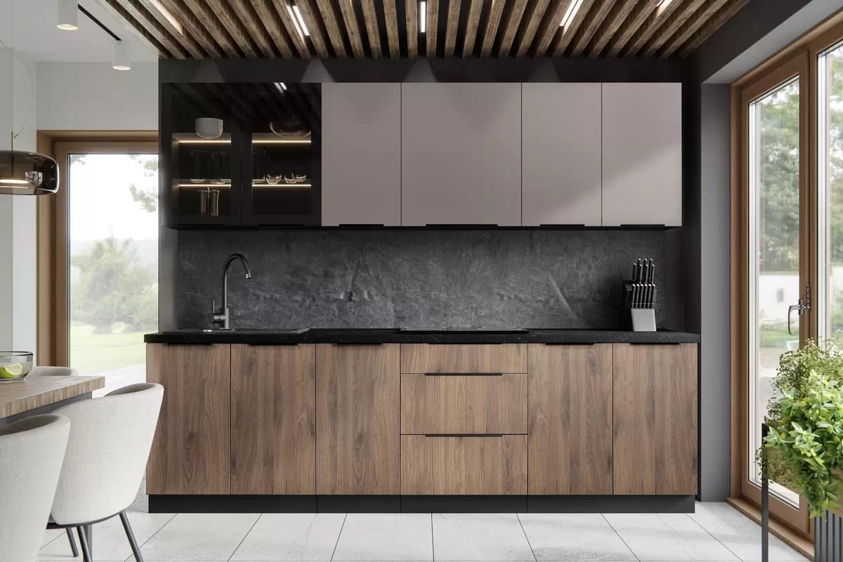 Závěsná hluboká kuchyňská skříňka Armonza 40 NAGU-36 nízká - kašmír skříňka kuchyňská závěsná Armonza 40 NAGU-36 nízká gleboka - kašmír