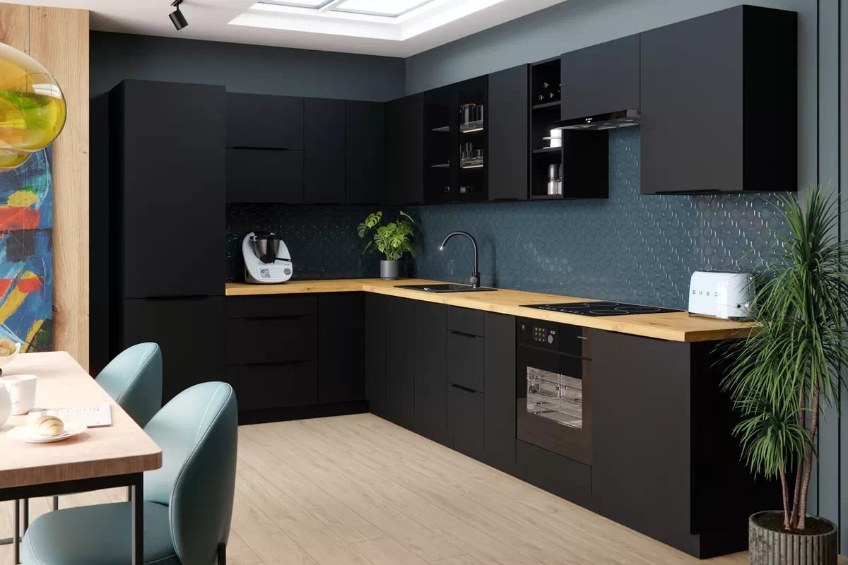 Závěsná kuchyňská skříňka Armonza 40 G-72 jednodveřová - černý mat skříňka kuchyňská závěsná Armonza 40 G-72 jednodveřová - černá mat