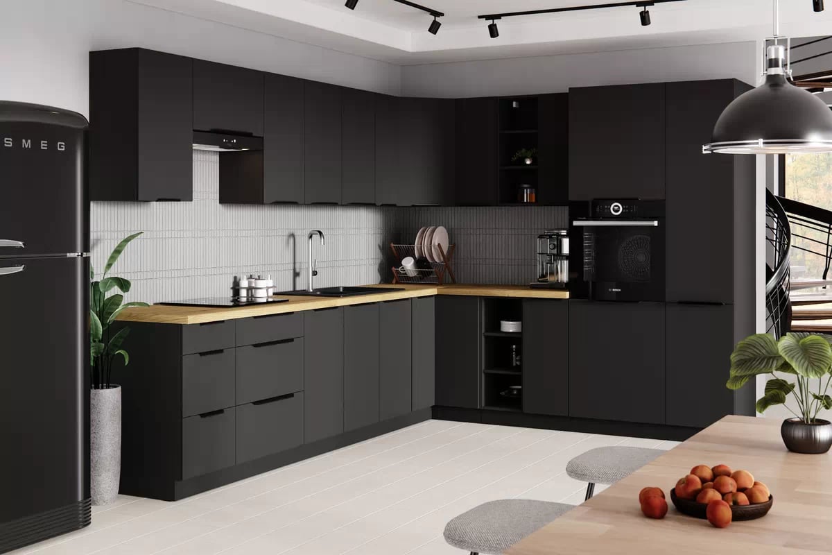 Závěsná kuchyňská skříňka Armonza 30 G-72 jednodveřová - černý mat skříňka kuchyňská závěsná Armonza 30 G-72 jednodveřová - černá mat