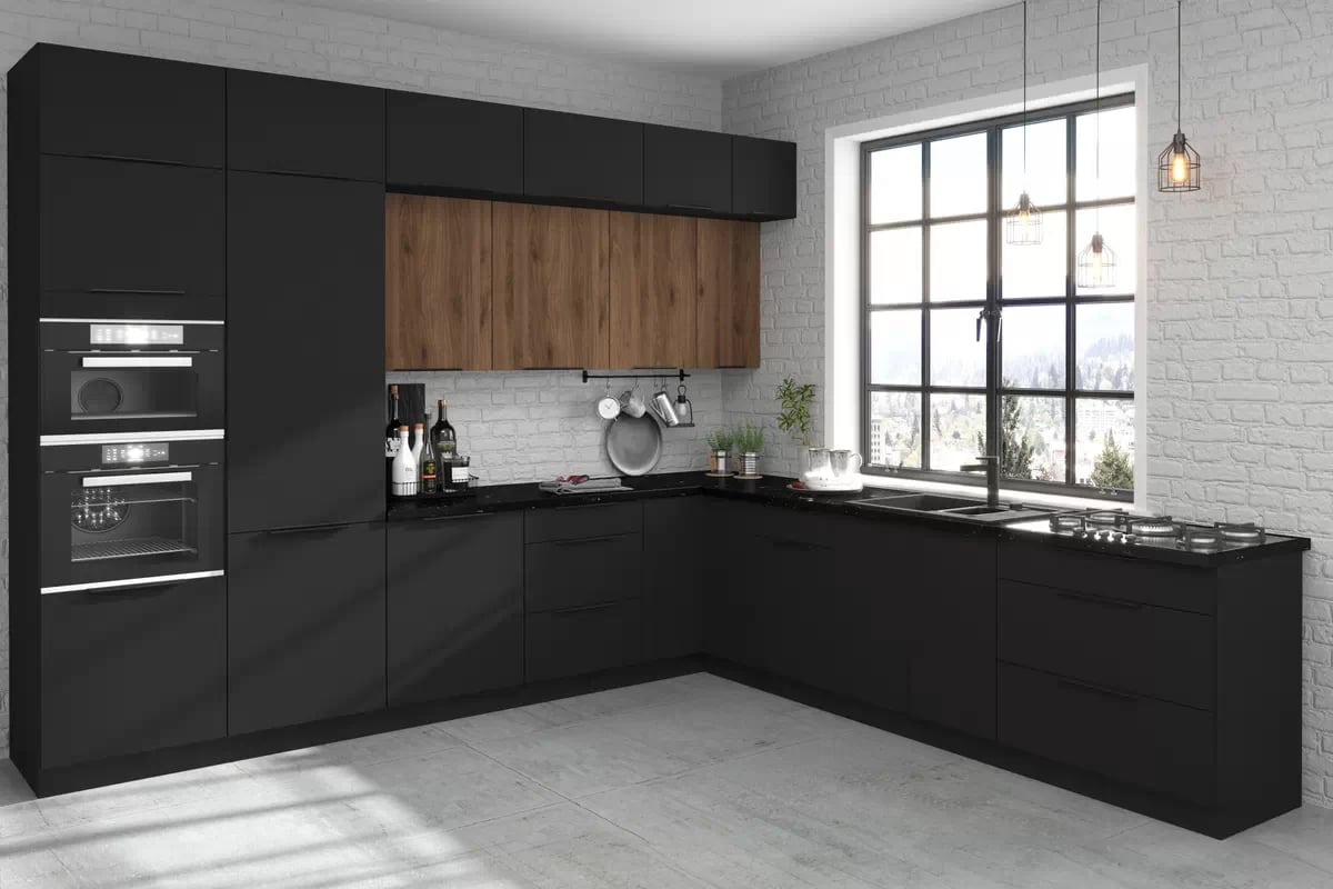 Přední část myčky Armonza ZM 570x596 60 cm s odkrytým panelem - černý mat Přední část myčky nádobí 45cm Armonza ZM 570x446 s odkrytým panelem - černá mat