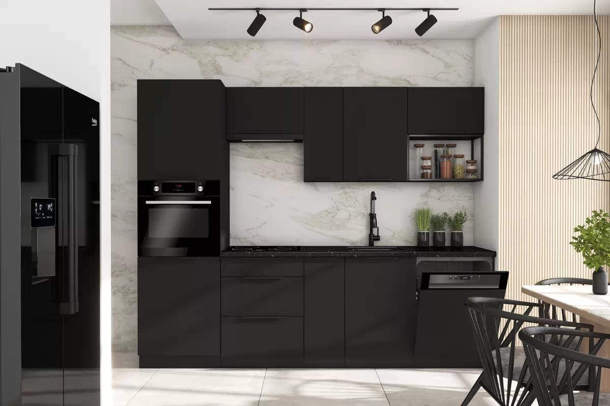 Přední část myčky Armonza ZM 570x596 60 cm s odkrytým panelem - černý mat Přední část myčky nádobí 45cm Armonza ZM 570x446 s odkrytým panelem - černá mat