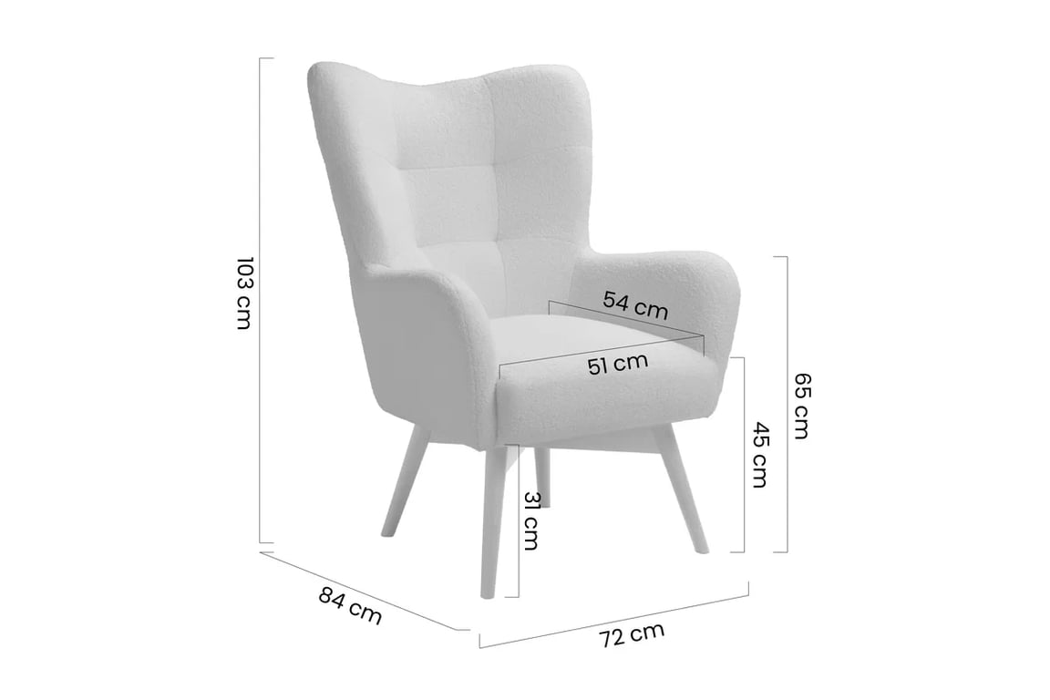 Skandinávské křeslo ušák Nordic - růžová Cloud 60 / wenge  Křeslo Ušák Skandynawski Nordic - Růžová welwet snadno čistitelný Cloud 60 / wenge 