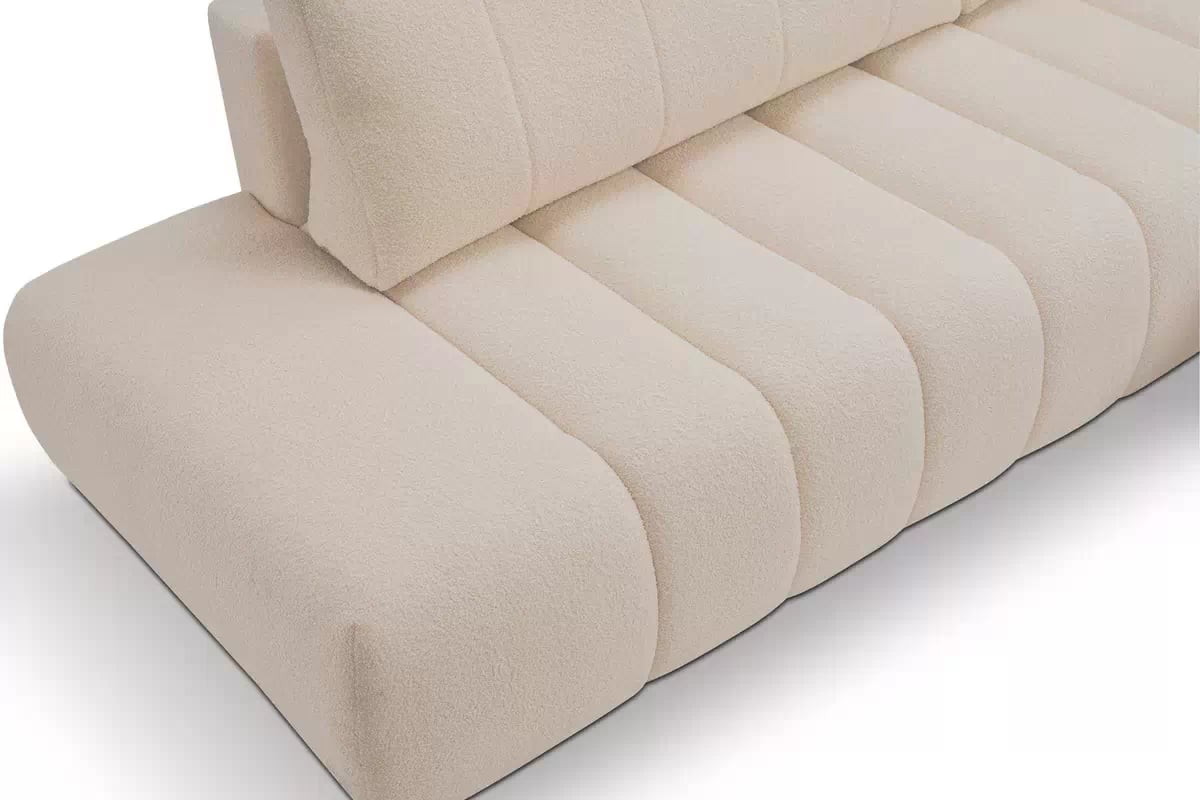 Rozkládací rohová sedací souprava Zelio pravá - béžová Lambi 5 Rohová sedací souprava rozkládací Zelio levá - kremowa boucle Lambi 5