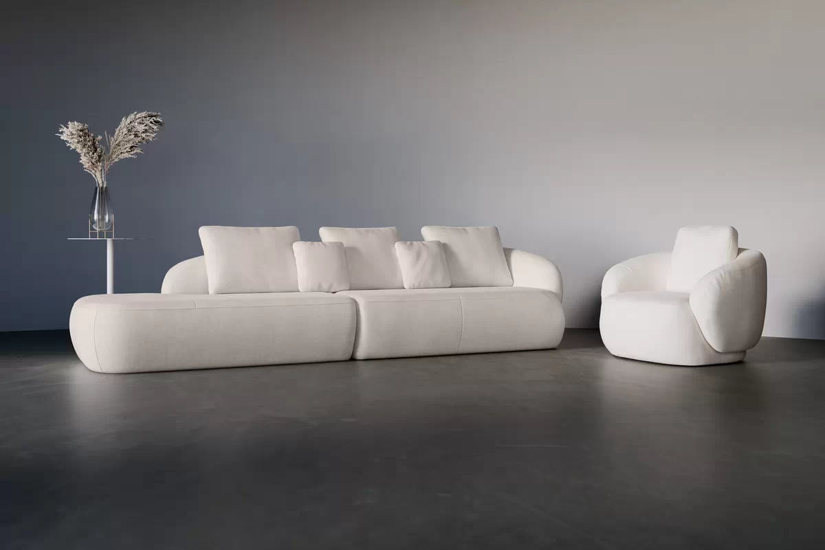 Otočné křeslo Finezal - béžová Tender Way 01 Křeslo Finezal obrotowy - béžová šenil Tender Way 01 