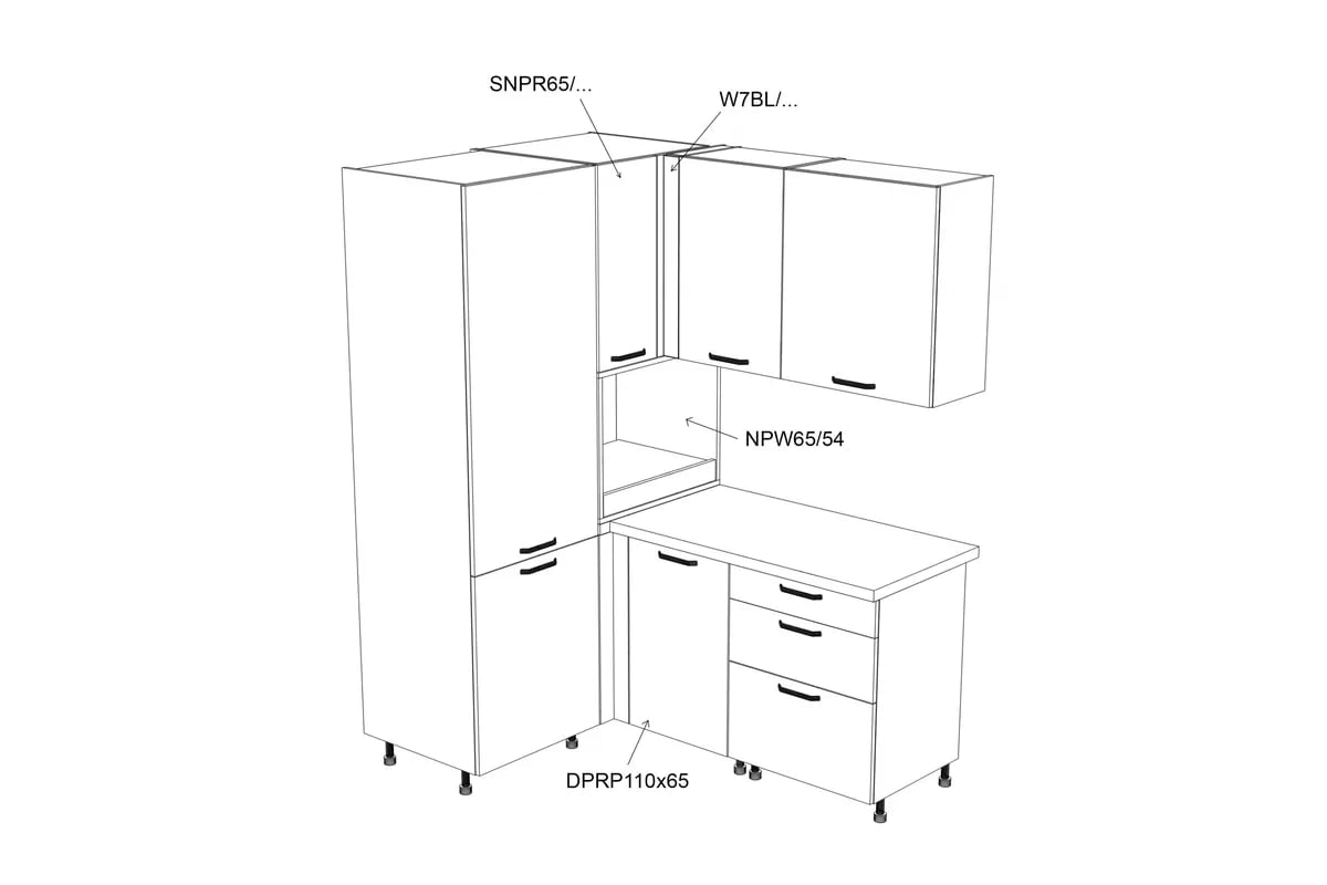 Blenda k závesnej skrinke Kammono P2 W7BL/35 rohovej zostavy Blenda do Skrinky wiszacej Kammono P2 W7BL/35 riadu naroznej