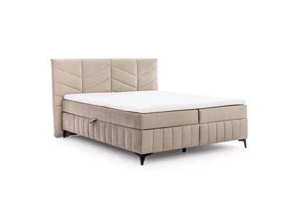  Boxspring posteľ Penia 180x200 s úložným priestorom - béžový zamat Element 6 