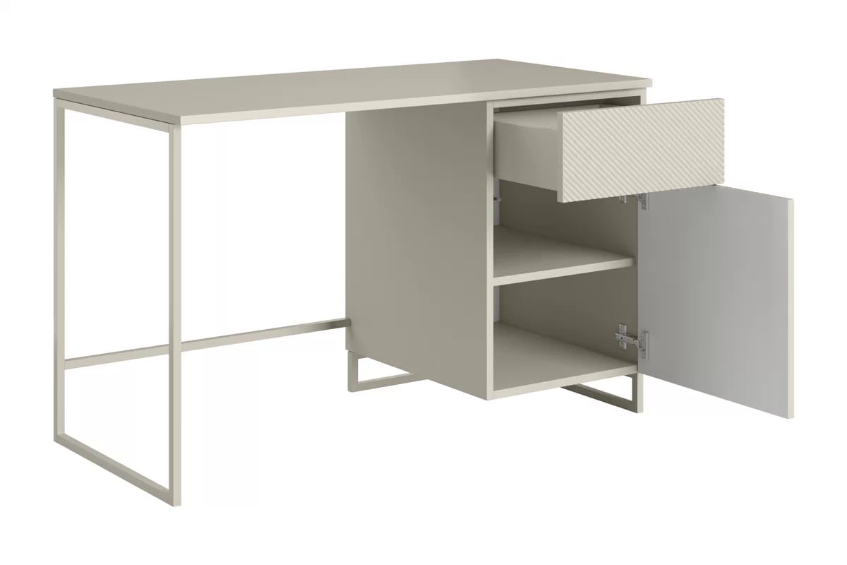 Psací stůl Asha 120 cm – kašmírová / kašmírový rám psací stůl Asha 120 cm z szuflada - kašmír / kašmírová Rošt
