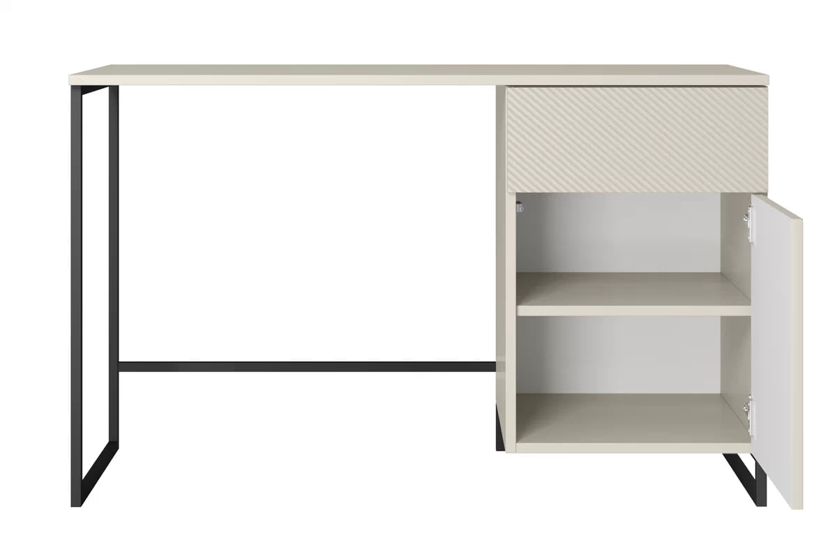 Písací stôl Asha 120 cm so zásuvkou – kašmírová / čierna Písací stôl Asha 120 cm z szuflada - kašmír / Čierny Rošt