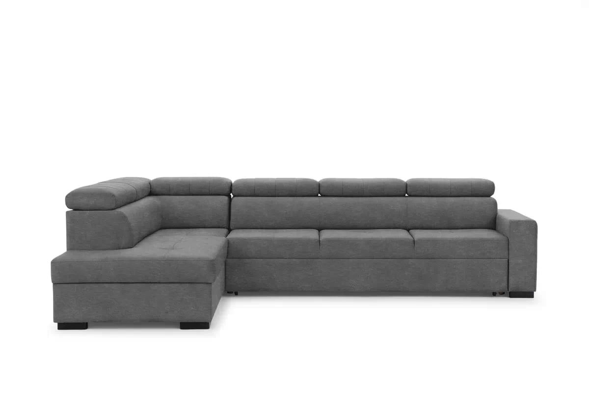 Rohová sedací souprava Modeno Maxi levá s rozkladem - grafitový samet Zetta 304 Rohová sedací souprava rozkládací Modeno Maxi levá - grafitová samet latwoczyszczacy Zetta 304