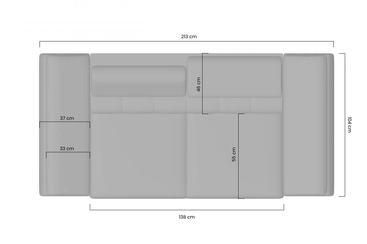 Dvoumístná pohovka Taloria II s elektricky výsuvným sedákem - krémový plyš Tilia 01 Pohovka dvoumístná z elektricky wysuwanym sedadlem Taloria II  - Krémový plusz Tilia 01