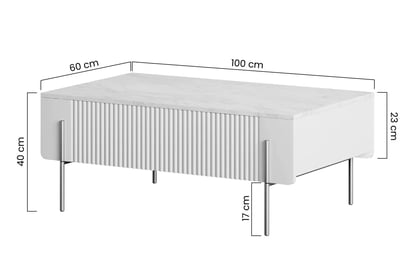 stolek kawowy Malmi 100 cm se zásuvkami - černá mat / černá nozki - Výprodej z expozice stolek kawowy Malmi 100 cm se zásuvkami - černá mat / černá nozki - Výprodej z expozice