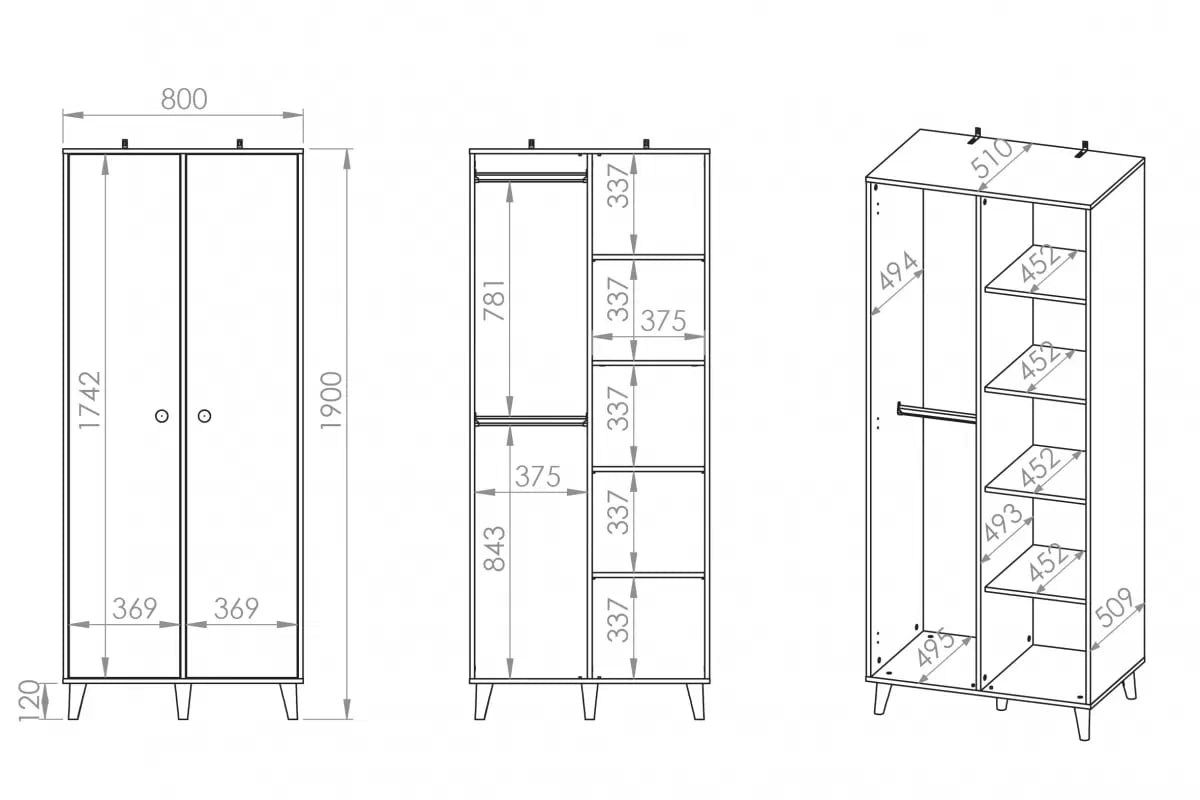 Skriňa do detskej izby Marla 80 cm - púštny piesok / ružová Skriňa Marla 80 cm - piasek pustyni / millenial pink