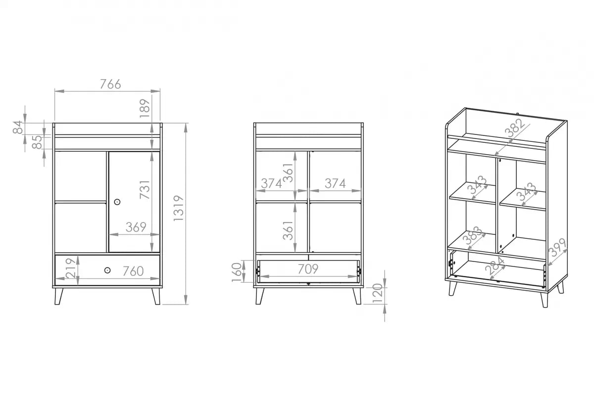 Dětská komoda Marla se zásuvkou 80 cm - pouštní písek / růžová Komoda Marla 80 cm z szuflada - piasek pustyni / millenial pink