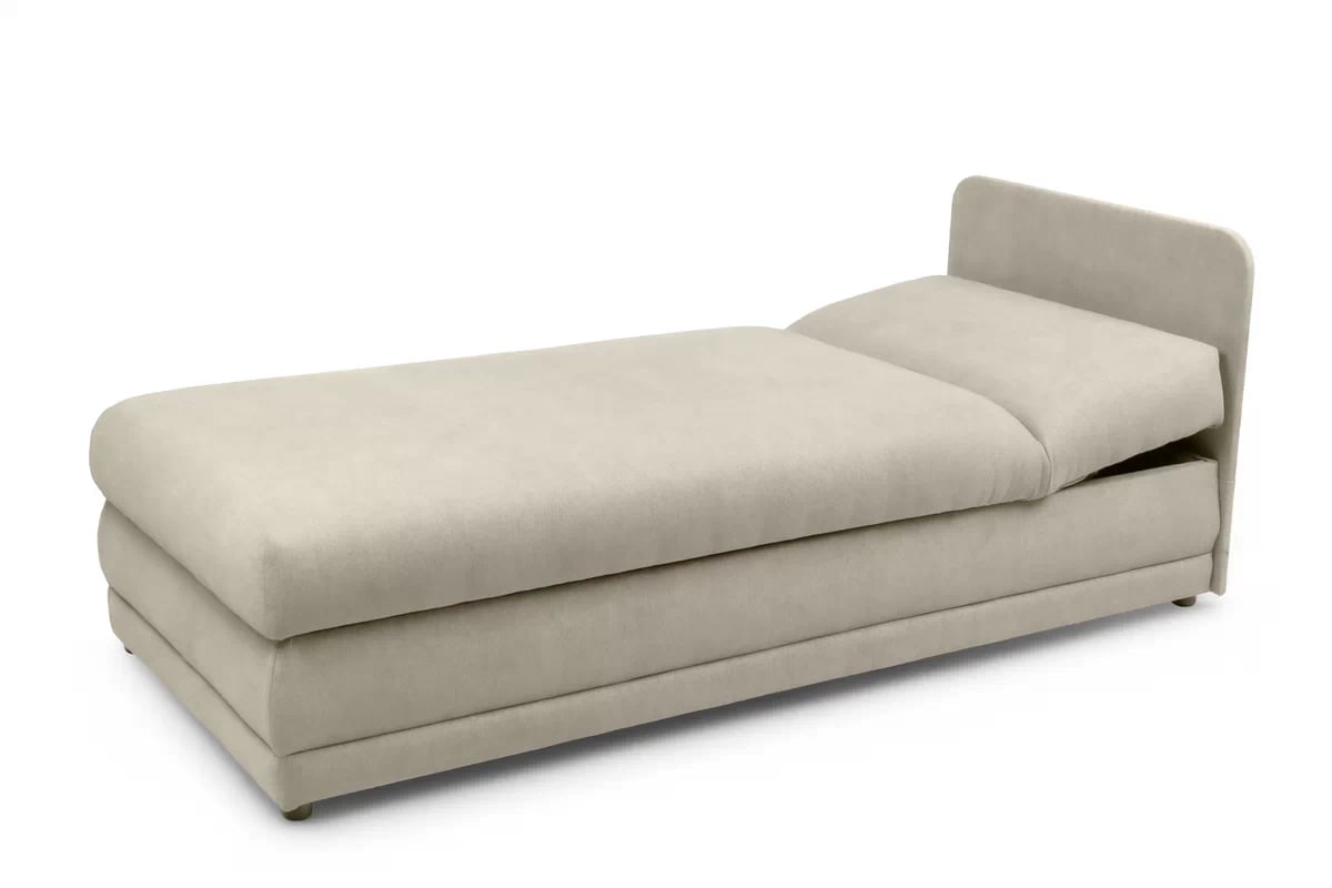 Válenda  s úložným prostorem Kodil I - krémová Ado 1601 Halva Válenda pro jednu osobu Kodil I s úložným prostorem - kremowa plecionka Ado 1601 Halva