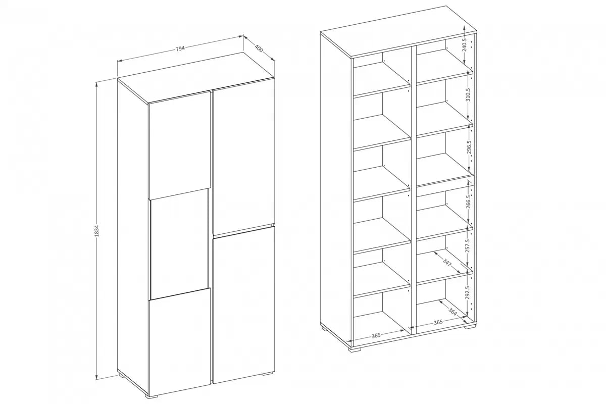 Vitrína Cross 79 cm – biela / čierna Vitrína Gramon 79 cm - biela / čierny