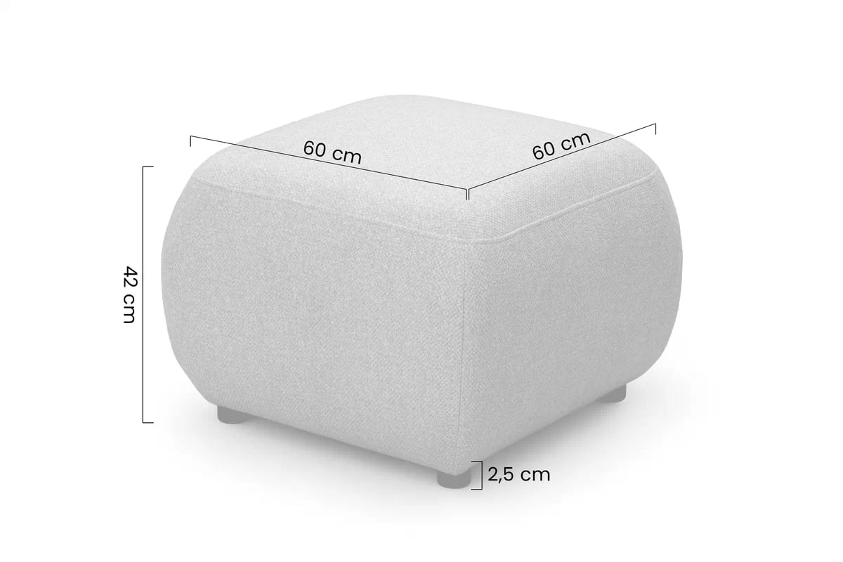 Taburet Lotulis - krémová Tilia 03 Taburet čalouněná Lotulis - Krémový plusz Tilia 03