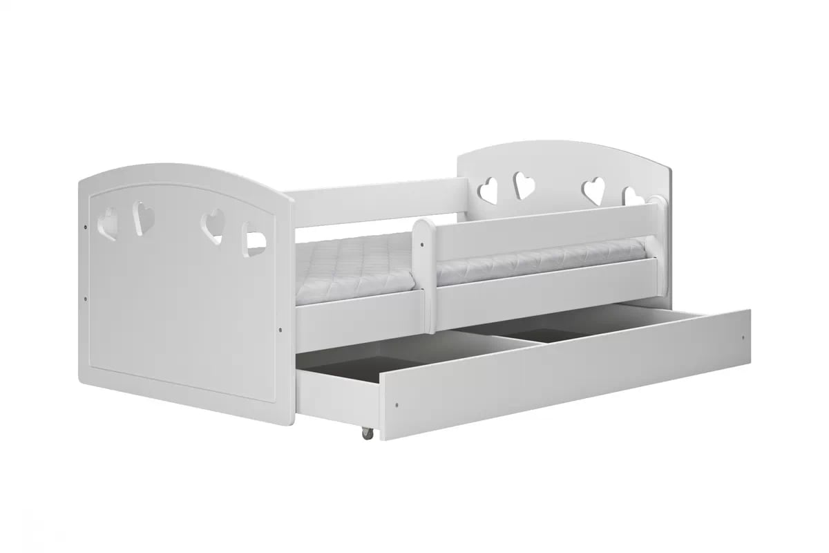 Dětská postel Pateri 80x160 cm se zásuvkou - bílá Postel dzieciece Pateri 80x160 cm z szuflada - bílá