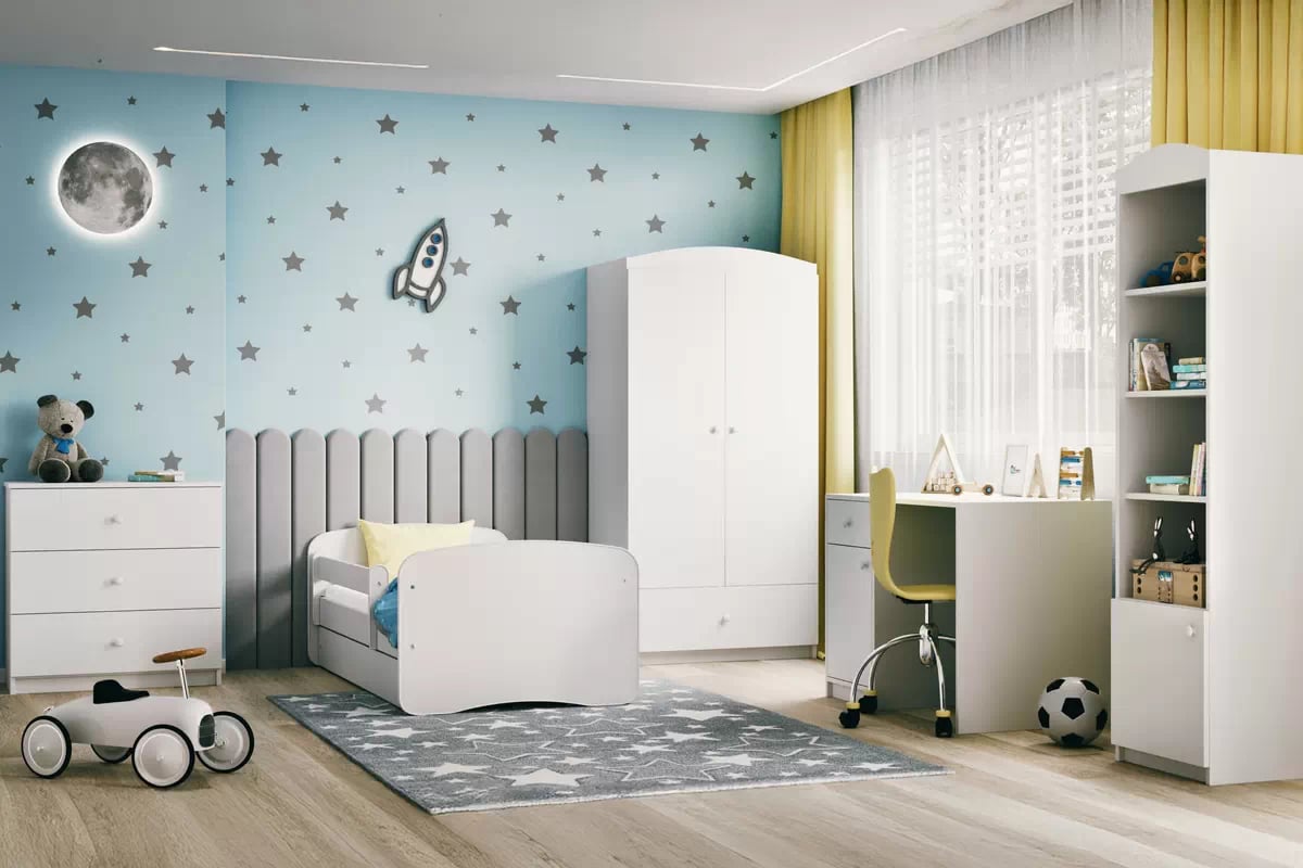 Detská posteľ Bonzo 80x160 cm so zásuvkou - biela Posteľ dzieciece Bonzo 80x160 cm z szuflada - Biely