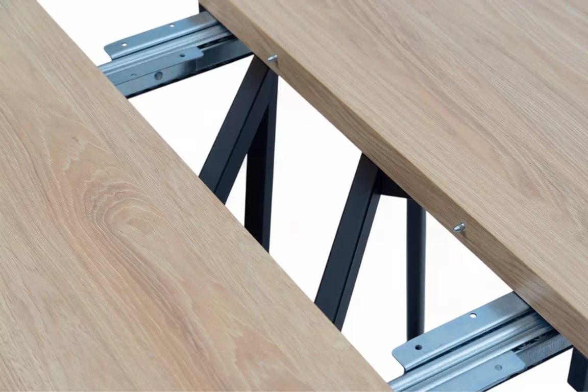 Rozkladací stôl Cedrus Linear 105/160 cm loftový Stôl Cedrus 105/160 cm loftowy rozkladany