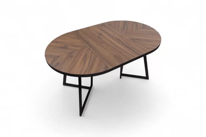 Rozkladací stôl Cedrus Rozeta 105/160 cm loftový - dub estana / čierny Stôl Cedrus Rozeta 105/160 cm loftowy rozkladany - Dub estana / Čierny