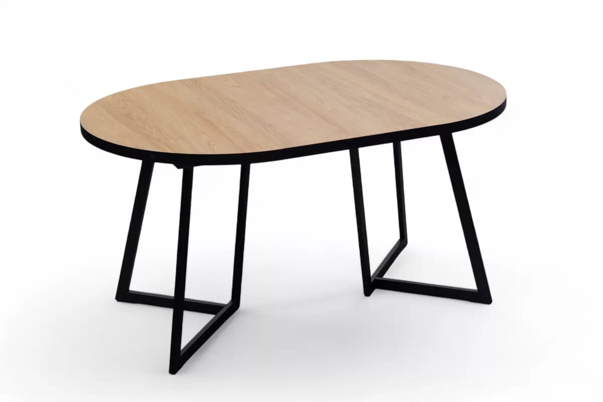 Rozkládací jídelní stůl Cedrus 105-160 cm - dub hikora / černá Stůl Cedrus 105/160 cm loftový rozkladany - dub hikora / černá