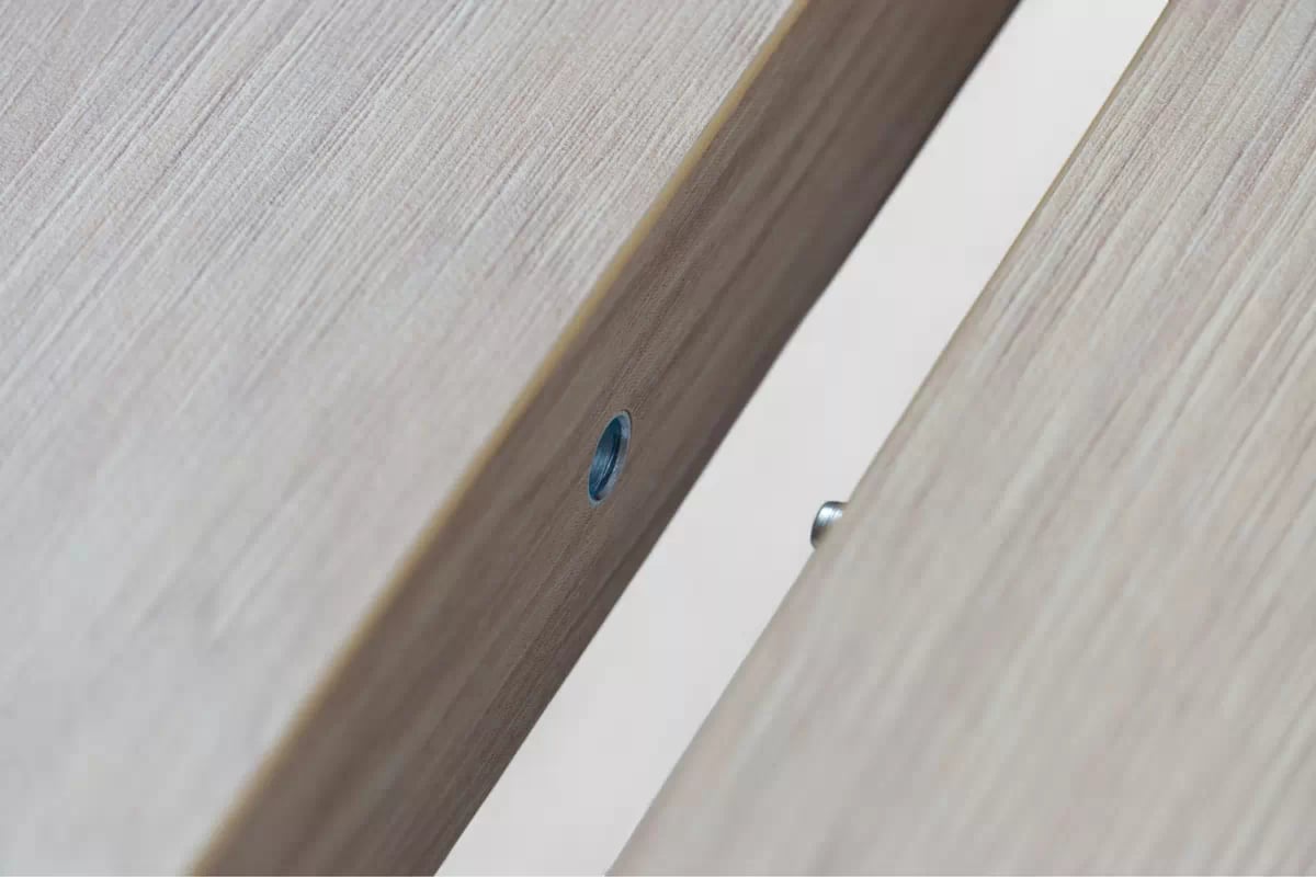 Rozkládací jídelní stůl Cedrus 105-160 cm - dub hikora / černá Stůl Cedrus 105/160 cm loftový rozkladany - dub hikora / černá