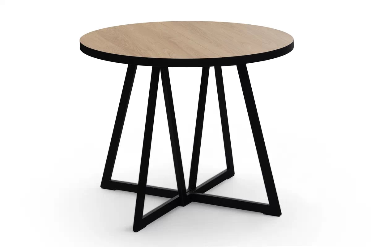 Rozkládací jídelní stůl Cedrus 105-160 cm - dub hikora / černá Stůl Cedrus 105/160 cm loftový rozkladany - dub hikora / černá