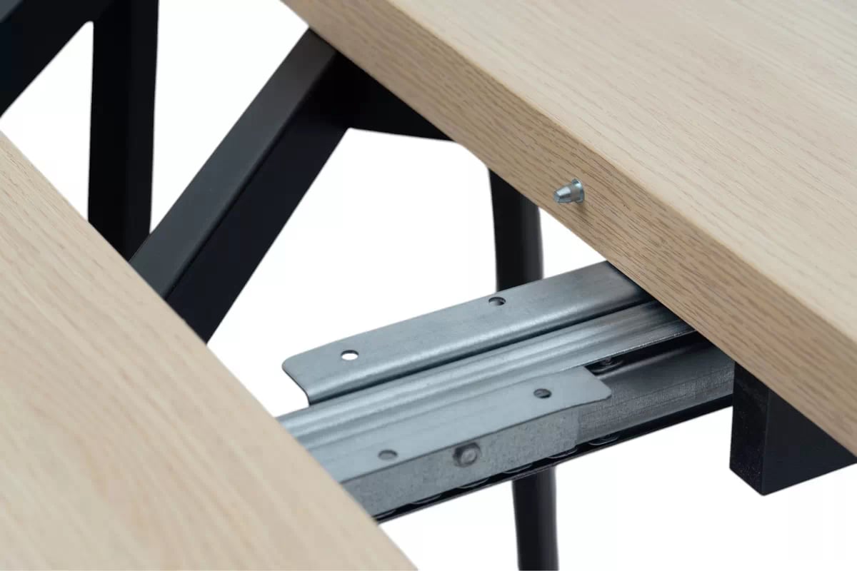 Rozkládací jídelní stůl Cedrus 95-150 cm - dub vinceza / černá Stůl Cedrus 95/150 cm loftový rozkladany - dub vinceza