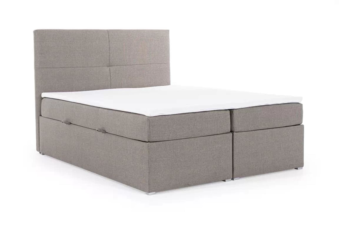 Kontinentálna posteľ Mattias s úložným priestorom - béžová tkanina Inari 26 Boxspring posteľ s úložným priestorom Mattias - Béžová plecionka Inari 26