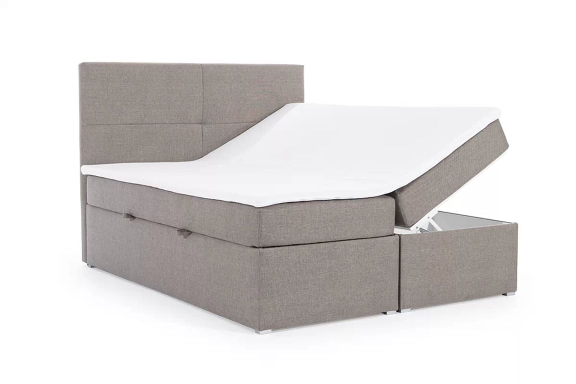 Kontinentálna posteľ Mattias s úložným priestorom - béžová tkanina Inari 26 Boxspring posteľ s úložným priestorom Mattias - Béžová plecionka Inari 26