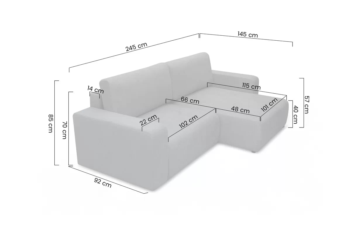 Rozkládací rohová sedací souprava Avia L - hnědá Lincoln 17 Rohová sedací souprava Avia L rozkládací uniwersalny prawo/levá - hnědá manšestr Lincoln 17 