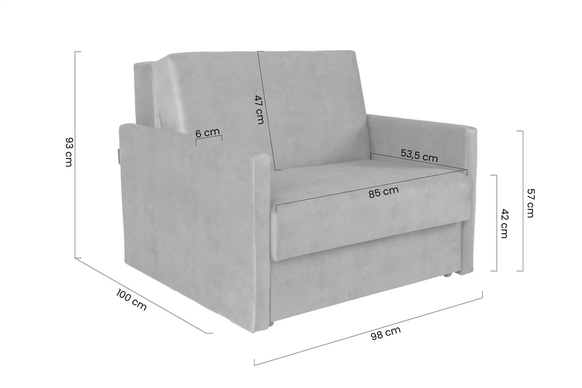 Rozkládací pohovka Jolka 85 cm - hnědá látka Sunrise 33  Pohovka Amerykanka Jolka 85 rozkladana - hnědá plecionka Sunrise 33