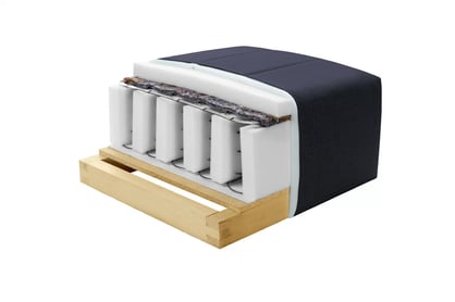 Rozkládací pohovka Jolka 120 cm - hnědá látka Sunrise 33 Pohovka Amerykanka Jolka 120 rozkladana - hnědá plecionka Sunrise 33 