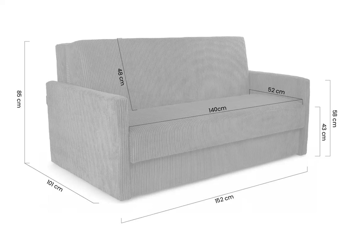Rozkládací pohovka Jolka 140 cm - hnědá látka Sunrise 33 Pohovka Amerykanka Jolka 140 rozkladana - hnědá plecionka Sunrise 33 