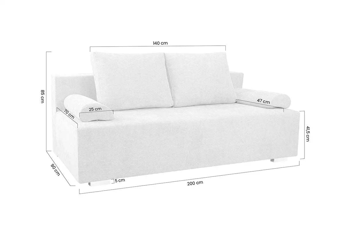 Rozkladacia pohovka Morena s úložným priestorom – sivý hydrofóbny plyš Pretty 17 Pohovka rozkladana s úložným priestorom Morena - šedý plusz hydrofobowy Pretty 17