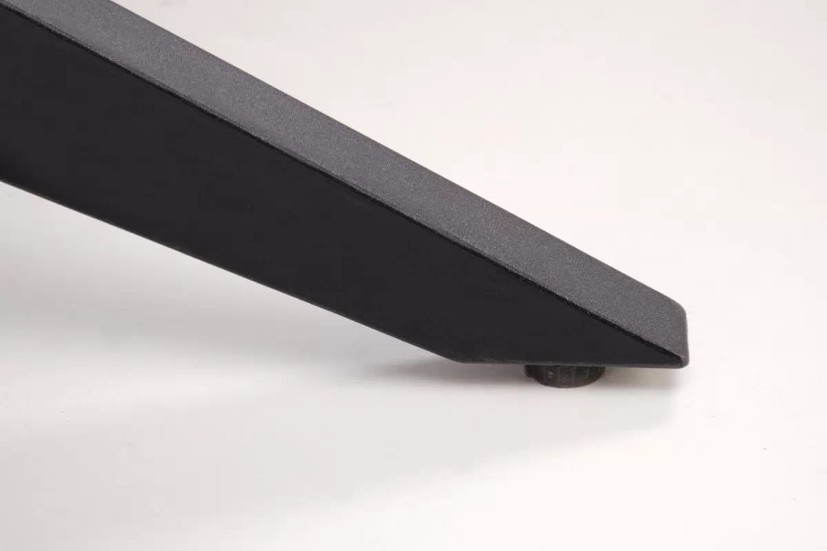 Rozkladací stôl Selvio a 4 stoličky Olton - čierna / tmavobéžová Stôl rozkladany Selvio z czterema krzeslami tapicerowanymi Olton - Čierny / tmavobéžová