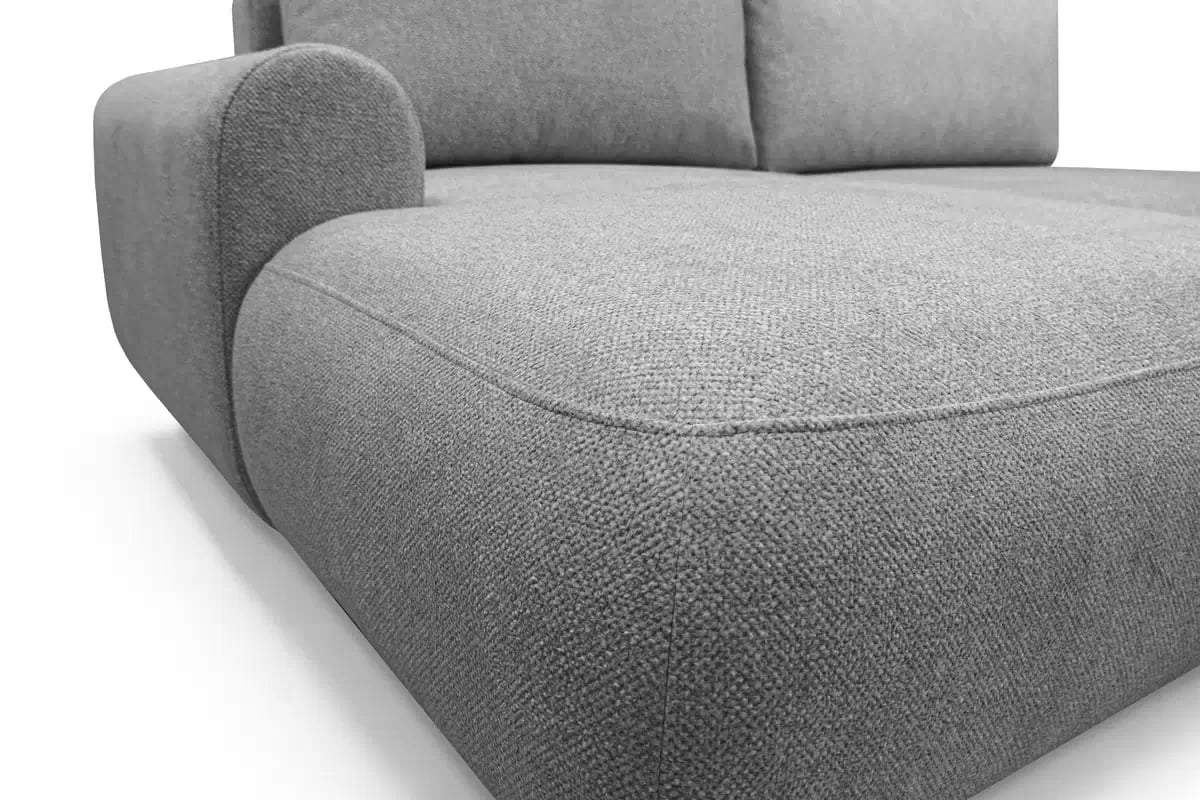 Rozkládací rohová sedací souprava Lotulis L II levá - šedá Blur 18 Rohová sedací souprava Lotulis L rozkládací levá - šedá Pletenina hydrofobowa Blur 18