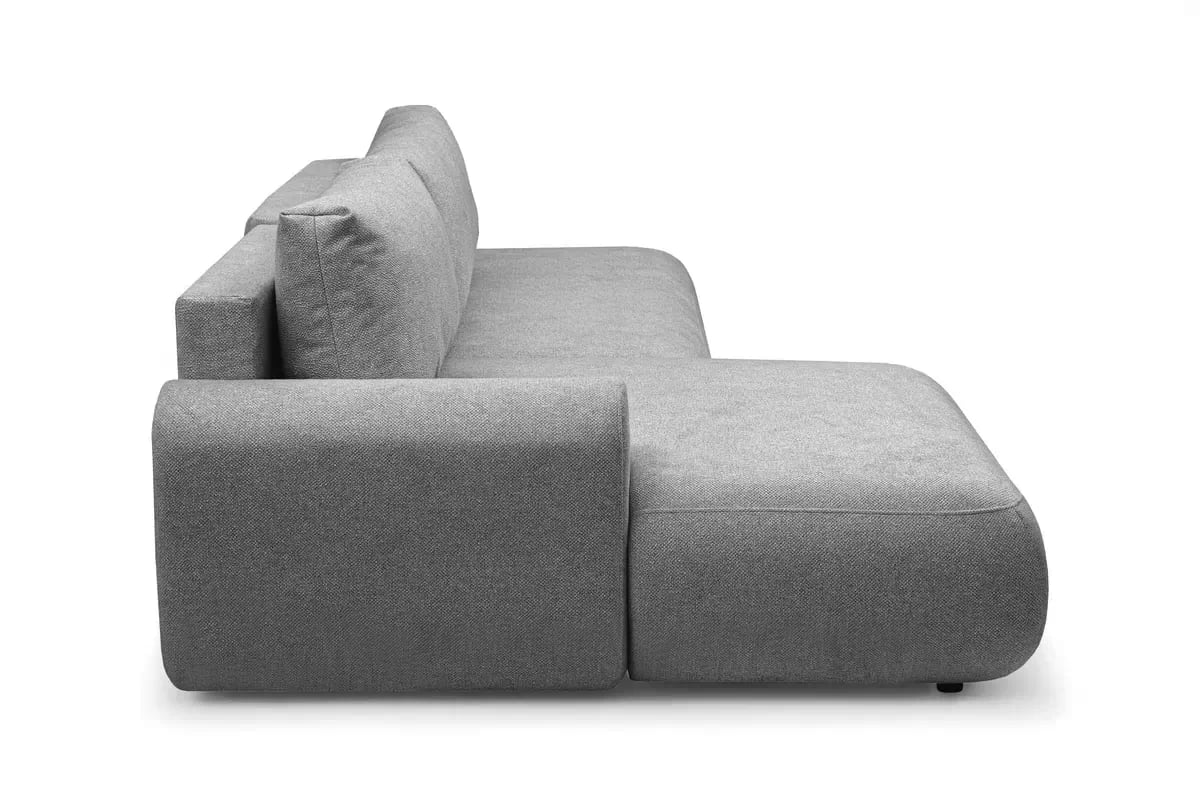 Rozkládací rohová sedací souprava Lotulis L II levá - šedá Blur 18 Rohová sedací souprava Lotulis L rozkládací levá - šedá Pletenina hydrofobowa Blur 18