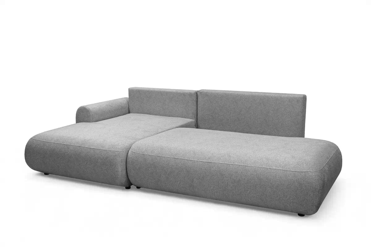 Rozkládací rohová sedací souprava Lotulis L II levá - šedá Blur 18 Rohová sedací souprava Lotulis L rozkládací levá - šedá Pletenina hydrofobowa Blur 18