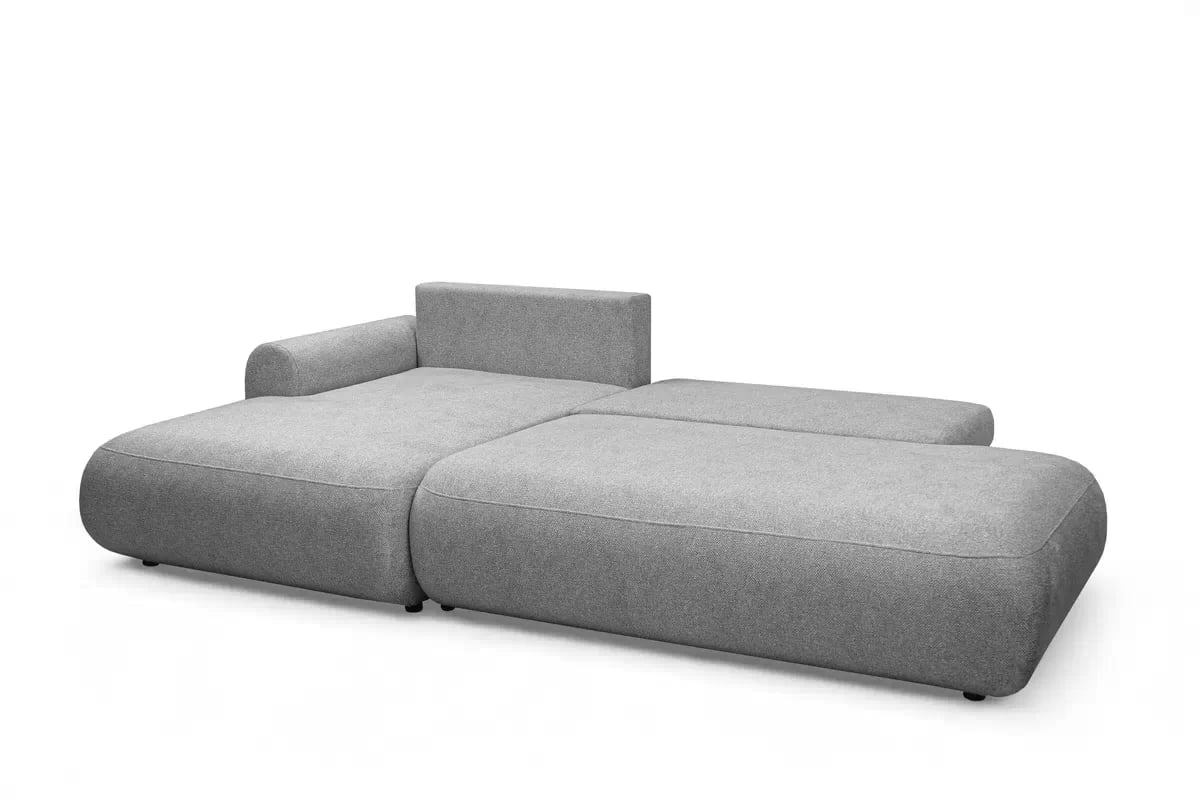 Rozkládací rohová sedací souprava Lotulis L II levá - šedá Blur 18 Rohová sedací souprava Lotulis L rozkládací levá - šedá Pletenina hydrofobowa Blur 18