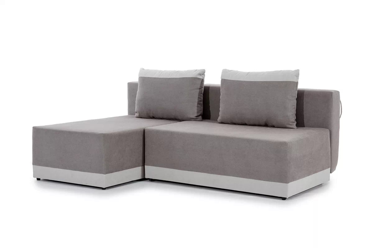 Rohová sedacia súprava Vonder rozkladacia - sivá tkanina Soro 83 / 90 Rohová sedacia súprava rozkladany do obývacej izby Vonder - šedá plecionka Soro 83 / 90 