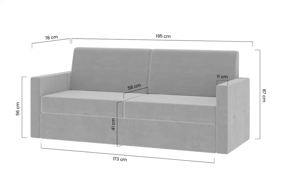Sofa Elegantia 160 na polohovateľný mechanizmus - krémová tkanina Ado 1601 Halva Pohovka Elegantia 160 do polkotapczanu - kremowa plecionka Ado 1601 Halva