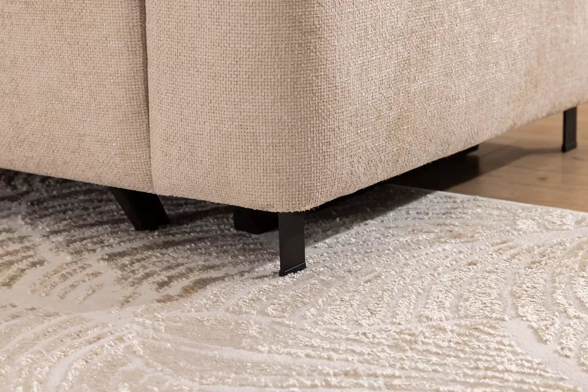 Rohová rozkládací pohovka Magnis L levá s funkcí spánku - béžová tkanina Magni 206.03 - Konec série Rohová sedací souprava Magnis L rozkládací levá - béžová plecionka Magni 206-03