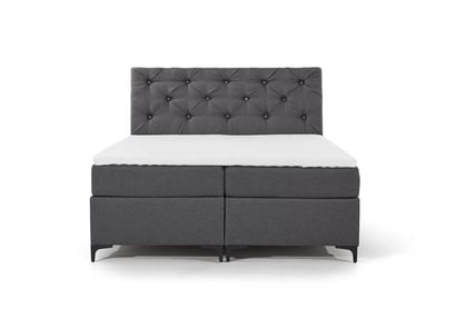 Postel boxspring Berylio 160x200 s úložním prostorem - šedá plecionka Malmo New 95 Postel boxspring Berylio 160x200 s úložním prostorem - šedá plecionka Malmo New 95