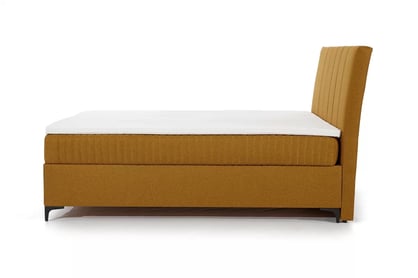Postel boxspring Atero 160x200 s úložním prostorem - musztardowa plecionka 160x200 Postel boxspring Atero 160x200 s úložním prostorem - musztardowa plecionka 160x200