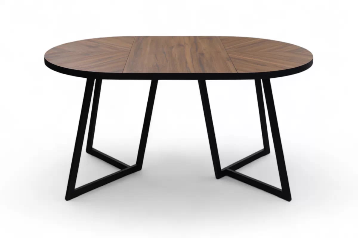 Rozkladací stôl Cedrus Rozeta 95/150 cm a 4 stoličky Nerevio - dub estana čierny / sivý Stôl Cedrus Rozeta 95/150 cm loftowy rozkladany - Dub estana / Čierny