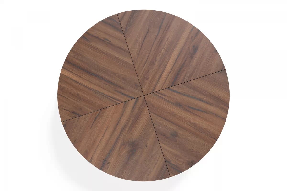 Rozkladací stôl Cedrus Rozeta 105/160 cm a 4 stoličky Nerevio - dub estana čierny / sivý Komplet Stôl rozkladany Cedrus Rozeta 105/160 cm + 4 Stoličky Nerevio - Dub estana Čierny / šedý