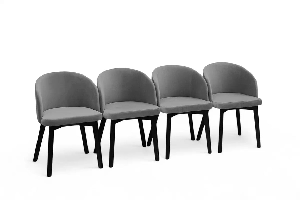 Jedálenský set Cedrus 95/150 cm + 4 stoličky Nerevio - dub vinceza / sivá Komplet Stôl rozkladany Cedrus 95/150 cm + 4 Stoličky Nerevio - Dub vinceza / šedý