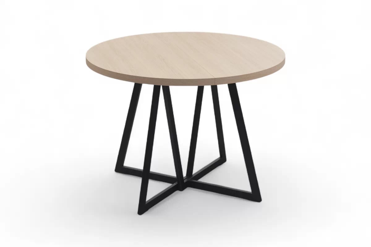 Rozkladací stôl Cedrus 105/160 cm a 4 stoličky Nerevio - dub vinceza / sivá Komplet Stôl rozkladany Cedrus 105/160 cm + 4 Stoličky Nerevio - Dub vinceza / šedý